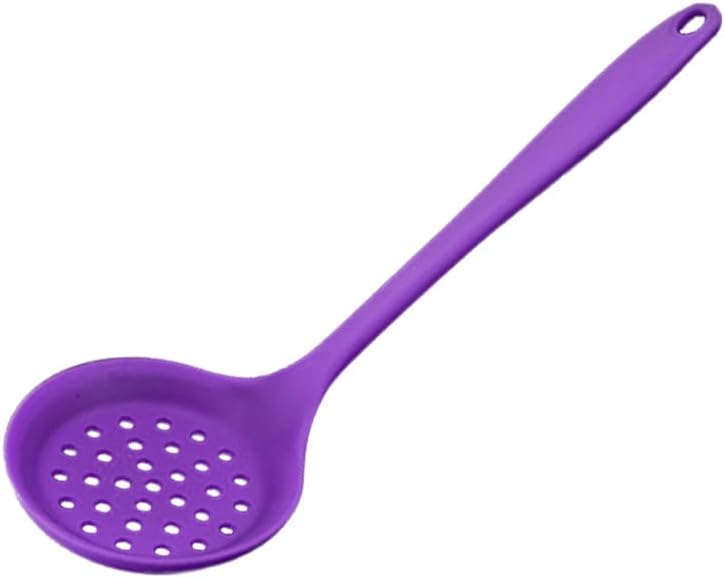 Silicone Slotted Skimmer Spoon for Cooking Kitchen Straining and Draining