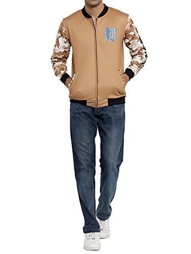 Image of ComicSense.xyz Unisex Anime Jacket for Men and Women, Wings of Freedom Printed Cosplay Anime Bomber Jackets