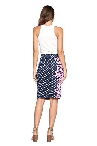 Women's High Waist Knit Stretch Multi Print Office Pencil Skirt (S-3XL) -Made in USA4