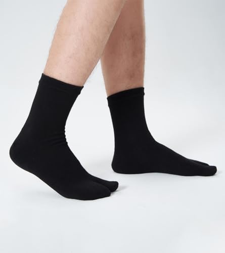 Men's Flip Flop Socks Tabi Split Toe Geta Wicking Cotton Pack of 44
