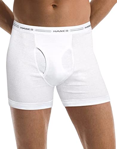 Hanes Men s TAGLESS Boxer Briefs with Comfort Flex Waistband 5-Pack_White-X-Large