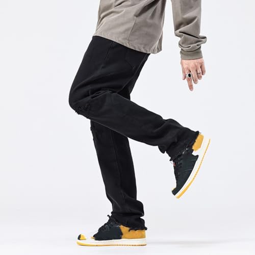 Jeans Pants Trousers Denim Spring and Autumn High Street Men's Elastic Loose Classic Casual Versatile Long2