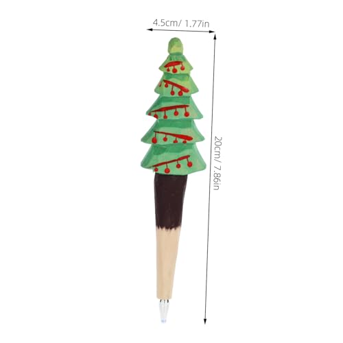 Bolígrafo de gel con diseño navideño en madera miniatura 2