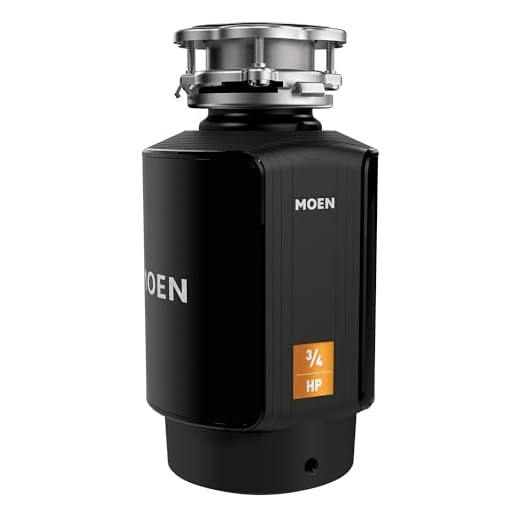 Moen GXS75C Host Series 3/4 HP Continuous Feed Garbage Disposal with Sound Reduction, Power Cord Included