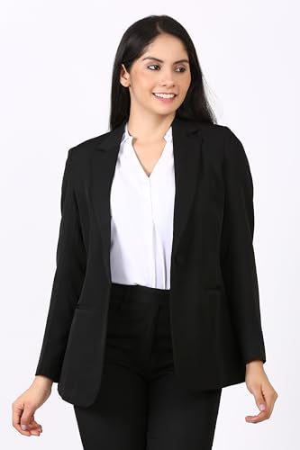 Image of Women's Formal Pant Suit Set | Single Button Blazer with Straight-Leg Trousers | Elegant Workwear for Office & Business Meetings