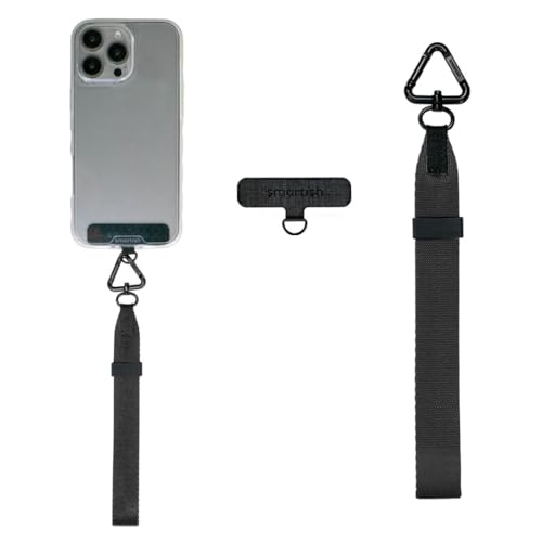 Smartish Phone Wrist Strap, Case Clinger, Anti-Theft Phone Wristlet, Black