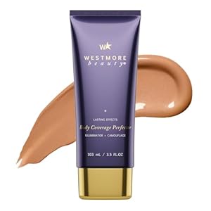 Westmore Beauty Body Coverage Perfector – Waterproof Leg & Body Makeup – Tattoo Cover Up Makeup – 7 Oz (Golden Radiance)