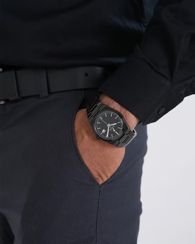 Sylvi Store Sylvi Professional Edge Analog Black Dial Steel Strap - Image 3