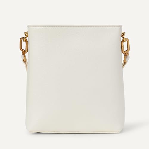 Amazon Essentials Women's Faux Leather Slim Crossbody Bag, Ecru, One Size - image 4