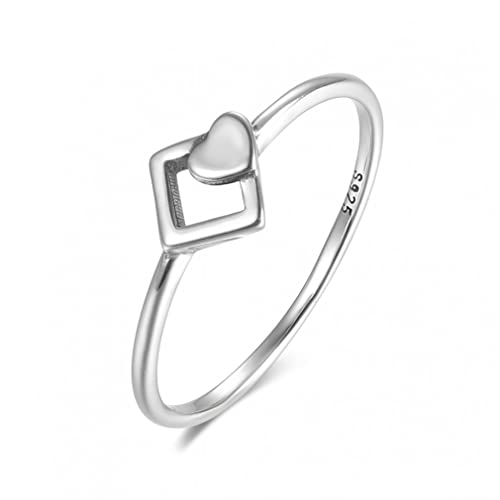 Bague géométrique en argent 925 : bijou fin et moderne pour femme