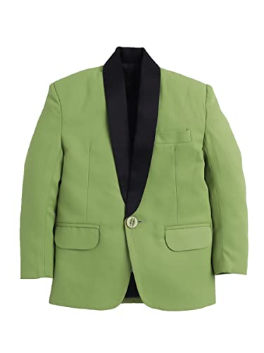 Image of Boys Green Coat Suit Set with Waistcoat Shirt and Trousers (9090H)