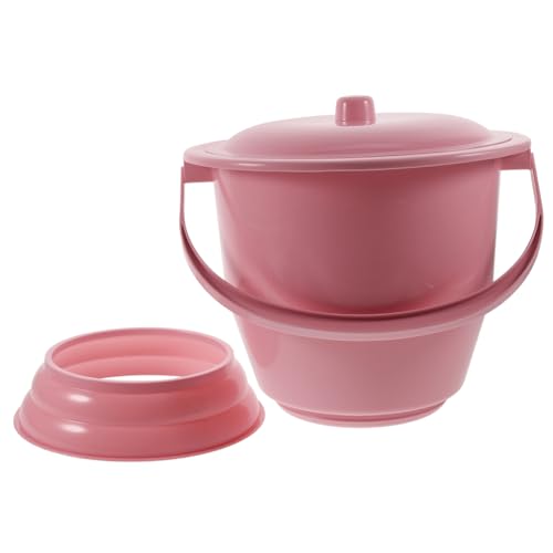 ERINGOGO 1Pc Portable Handheld Chamber Pot with Lid Durable Spittoon for Elders Easy to Carry Urinal Bucket for Home Use Drop Resistant Design