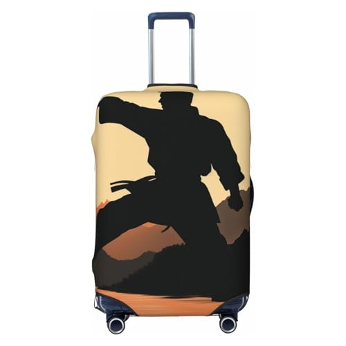 Travel Luggage Cover Anti-Scratch Suitcase Cover Protector Elastic Thicken Luggage Protector Washable Baggage Covers Karate Suitcase Sleeve Fit 18-32 Inch Luggage X-Large