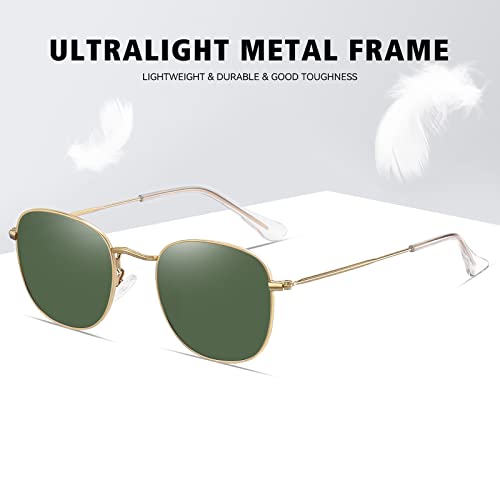 Retro Square Polarized Sunglasses for Women Men Small Frame Vintage Classic Style UV400 Protective3
