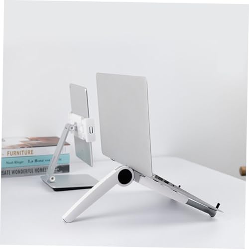 Support tablette pliable alliage aluminium blanc réglable stable - 2