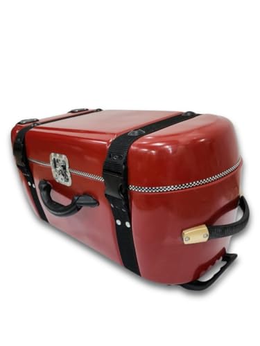 Image of Tabla Fiberglass Case With Trolley And 360� Wheels For One Tabla And One Bayan (CHERRY MAROON)