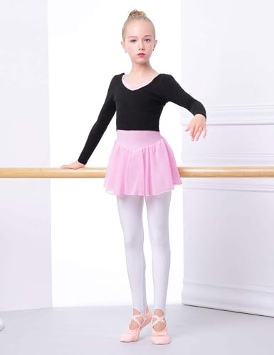 Daydance Kids Girl's Ballet Sweater Cardigan High Waist Ballet Warm Up for Leotards, Dress3
