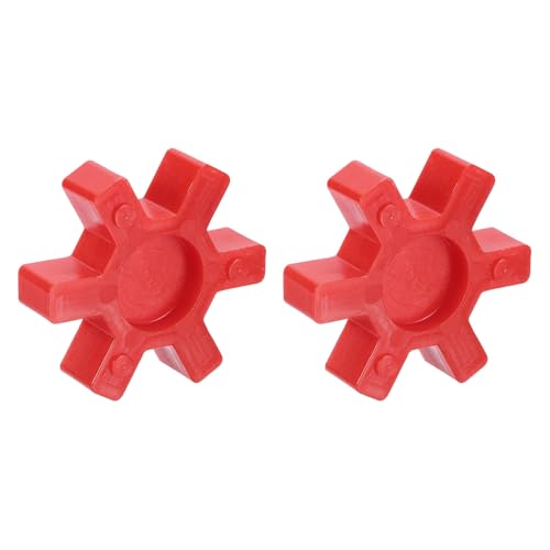 uxcell 2pcs L099/L100 Jaw Coupling Insert, Urethane Flexible Solid Type Jaw Coupling Center Insert for L Jaw Coupling L-Jaw Coupler Set, Red