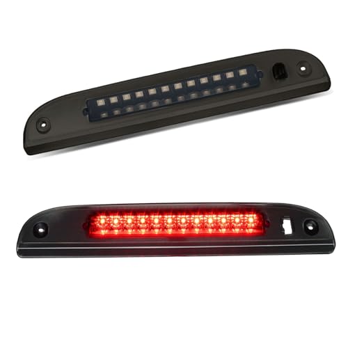 Image of Third 3rd Brake Light LED for 2002-2010 Ford Explorer, 2008-2012 Ford Escape High Mount Rear Brake Lights Assembly, Waterproof Center Cab Lamp Stop Light (Black)