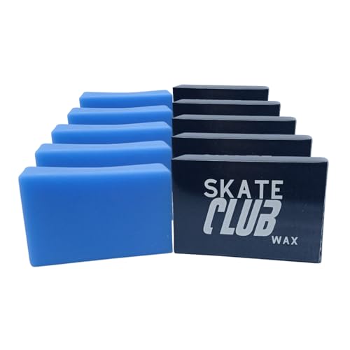 SKATE CLUB WAX 5 Pieces, Skateboard Wax, Skate Wax, BMX Wax, Grind and for Slide Wax, Curb Wax, Skatepark Wax…