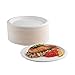 100 piatti di carta super rigidi 100% biodegradabili e compostabili, bianchi usa e getta, ecologici, biodegradabili e compostabili (22,9 cm)