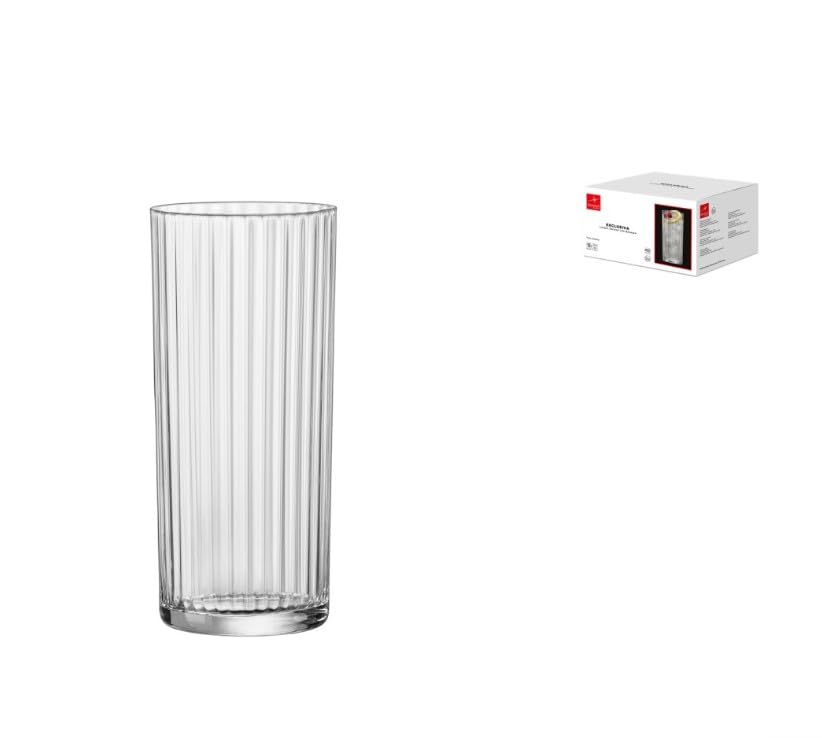 Bormioli Rocco Lot de 12 verres Tom Collins exclusifs en verre transparent 48 cl - Idéal pour cocktail et longue boisson - Lavables au lave-vaisselle