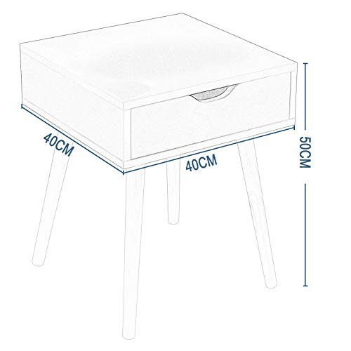 EUGAD 2x Comodino con Cassetto Tavolino Piccolo da...