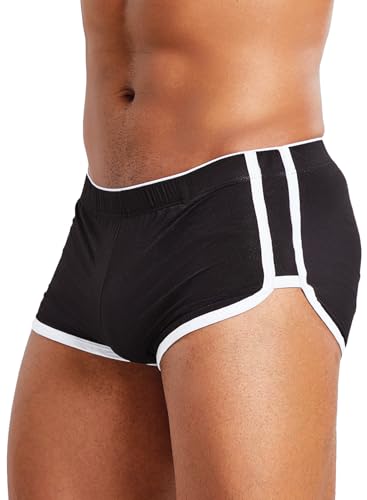 MIZOK Mens Boxer Shorts Underwear Sexy Breathable boxers for men Lounge Shorts with Mesh Liner