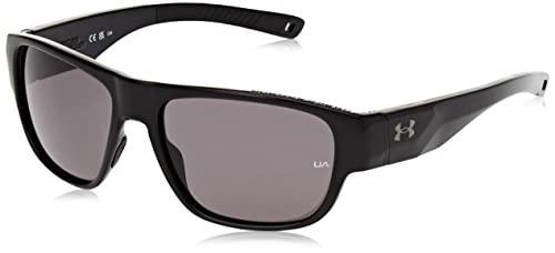 UA Scorcher Sunglasess, Shiny Black Frame w/ Gray Lenses