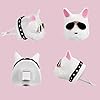 French Bulldog Sunglasses Aromatherapy Essential Oil Diffuser, White Gypsum Air Freshener Vent Clip Locket Car Oil Diffuser Air Vent Decorations for Car, Living Room, Office #4