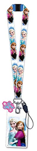 Disney Elsa and Anna Lanyard with PVC Dangle
