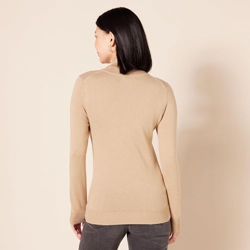 Amazon Essentials AE1896188-CH-M-731 Women'S Classic-Fit Lightweight Long-Sleeve Turtleneck Sweater (Available In Plus Size), Camel Heather thumb #2