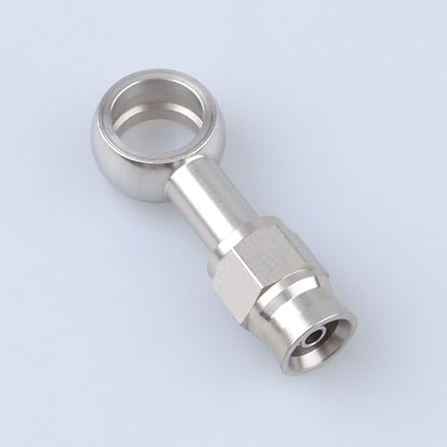 Image of AC PERFORMANCE 3AN to 11.2mm Banjo Brake Hose Fitting Stainless Steel 42mm | PTFE hose end for braided brake hose, length 42mm
