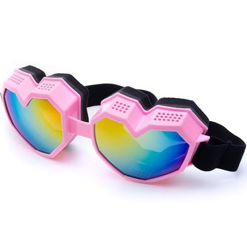 ICARA Heart Shaped Sunglasses Oversize Colorful UV Protection, Love Design Ski Goggles, Fun Fashion Eyewear for Women & Men2