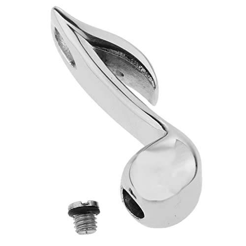 Newmind Pingente oco em forma de nota de aço inoxidável para comemorar as cinzas do animal de estima