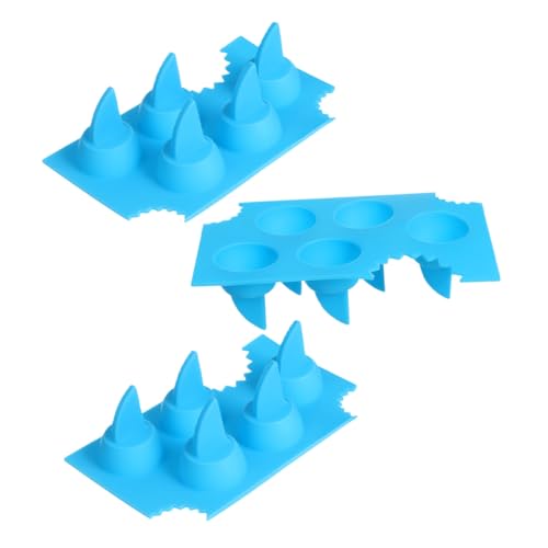Molde de silicona para cubitos de hielo tiburón 3 piezas miniatura 1