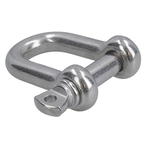 Manille marine 12mm inox 316 pour bateau et levage AB Tools lot de 4