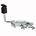 NAGUUD Drum Set Mounting Clamp L-Arm Rod Chrome Cymbal Boom Arm with Stand Holder Bracket Percussion Instrument Accessories