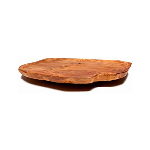 Driini Premium Handmade Root Wood Lazy Susan Turntable Organizer - Rustic Wooden Serving Platter Cheese Board (12") Cover