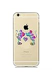 iPhone 6S PLUS Case, ThePhoneCaseCo Clear Premium iPhone 6 +Case TPU [Scratch Resistant) Cover Cases Apple iPhone 6 6S Plus + Mickey & Minnie Mouse Colorful Paint Splatter
