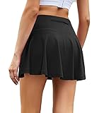 Oyamiki High Waisted Tennis Skirts for Women Plus Size Casual Black Skirt Fashion Vacation Clothes Golf Skorts XL