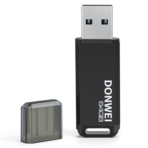 Chiavetta USB 64GB, Pen Drive Memoria USB Stick Flash Drive USB 2.0 64GB Penna USB per PC, Laptop, ecc -nero