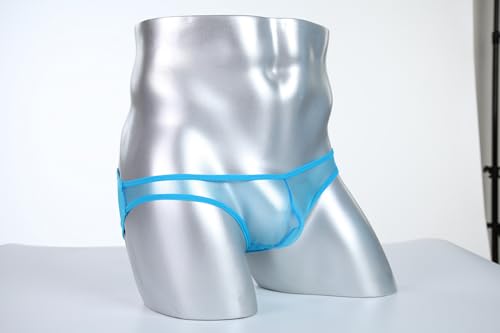 Mens Transparent Mesh Triangle Briefs Underwear See Through Bulge Pouch Sheer Bikini Underpants Panties4