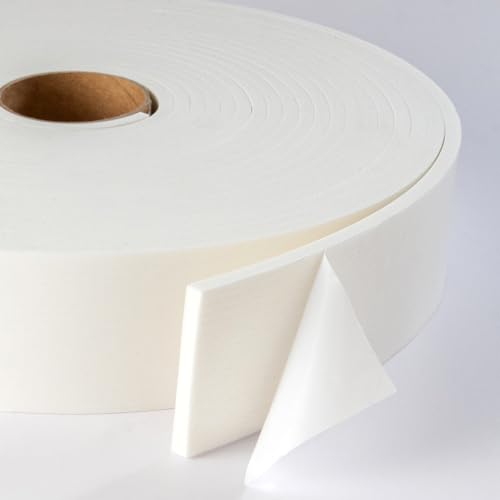 Ripado de EVA Branco Autocolante 5mm x 50 mm x 10 metros