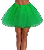 Picture of Women's, Teen, Adult Classic Elastic 3, 4, 5 Layered Tulle Tutu Skirt (One Size, 4Layer-DarkGreen)
