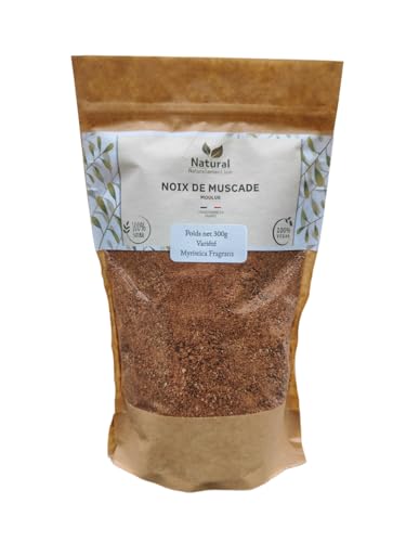 Noix de Muscade en Poudre 300 g - Arôme Authentique et Intense - Idéale pour Cuisine, Desserts et Boissons - Épice de Qualité Supérieure, Riche en Saveurs