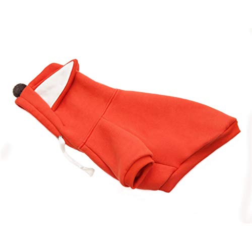 PANGBOER Hunde-Kapuzenpullover für Haustiere, Festivalbekleidung, Winterjacken, warme Jumpsuits, Fuchs-Ohren, Mantel, Kleidung für Welpen, Shih Tzu Hundepullover