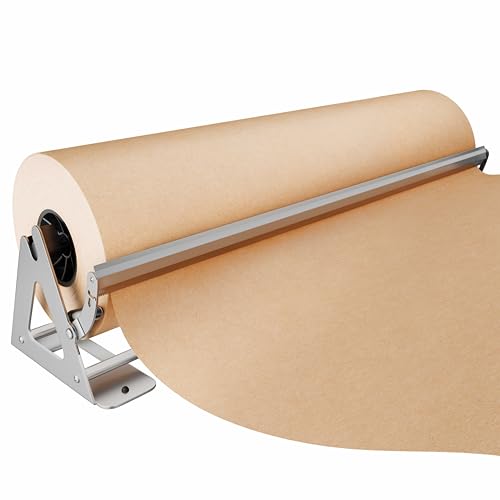 SCOBUTY 36 Inch Paper Roll Cutter - Heavy Duty, All-Steel, Silver, Wall Mount or Under Cabinet, 4.4kg