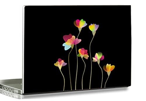 3D Print Laptop Skin Vinyl Sticker Decal, 12" 13" 13.3" 14" 15" 15.4" 15.6 inch Laptop Skin Sticker Cover Art Decal Protector Fits HP Dell Lenovo Compaq Apple Asus Acer (Colorful Flower 1)