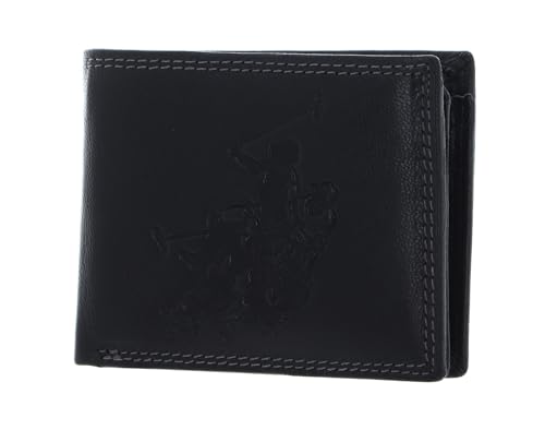 U.S. POLO ASSN. American Horiz Wallet l'élégance intemporelle d'un cuir noir